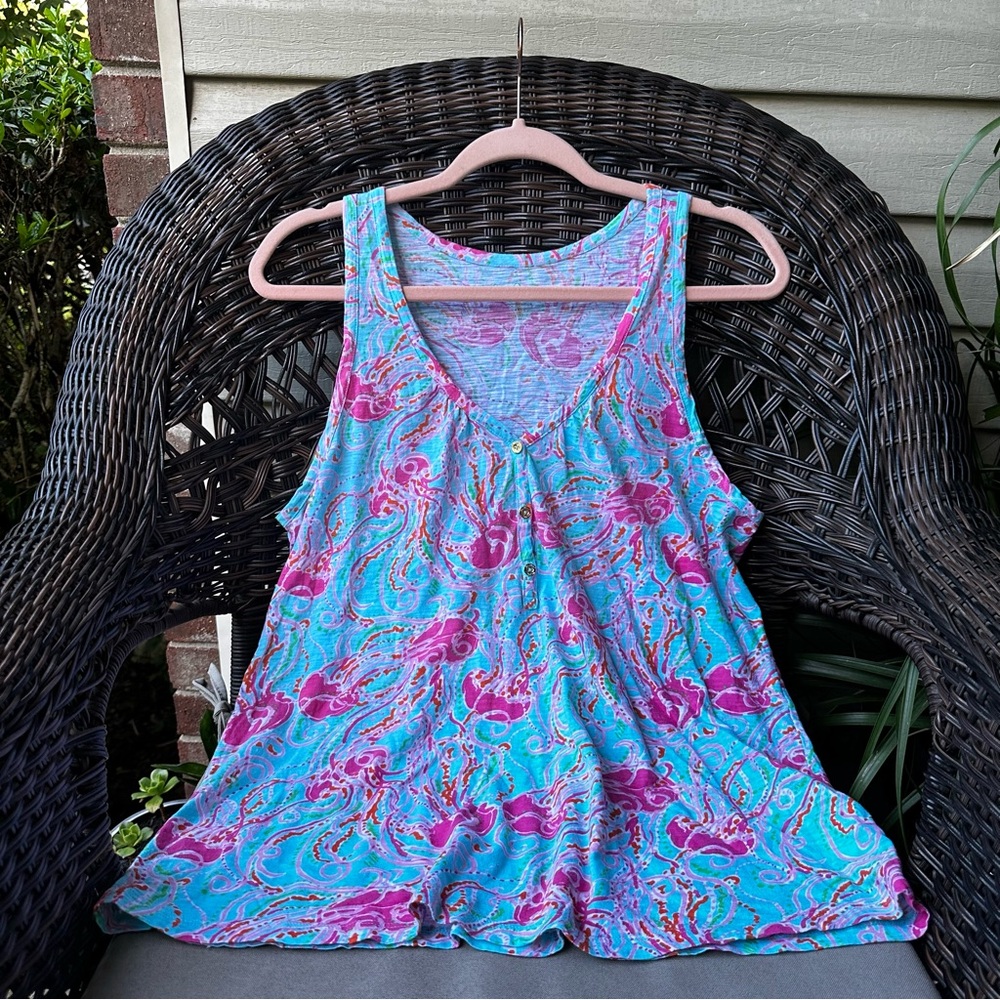 Lilly Pulitzer Hartley Tank Top Jellies Be Jammin L